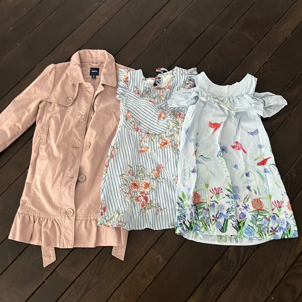 A lot of children’s coats and dresses.